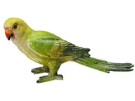 Figurki dekoracyjne - PIĘKNA PAPUGA FALISTA FIGURKA CERAMICZNA KOLOROWA JAK ŻYWA 19 cm - miniaturka - grafika 1