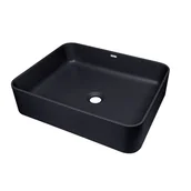 Umywalki - Deante Temisto Umywalka nablatowa 50x40 cm nero CQT_NU5S - miniaturka - grafika 1