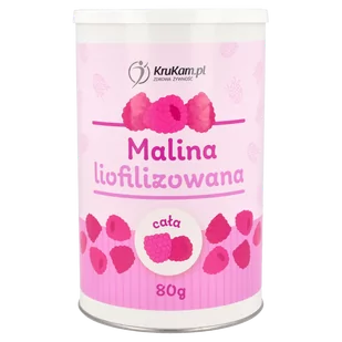 Malina liofilizowana cała 80g - Owoce świeże i suszone - miniaturka - grafika 1