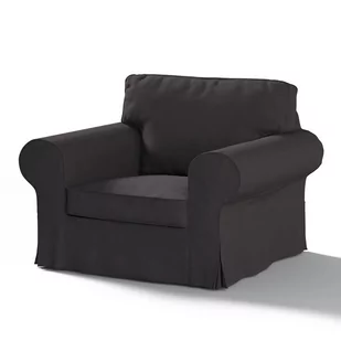 Dekoria Pokrowiec na fotel Ektorp Black czarny) 103 x 82 x 73 cm Cotton Panama 612-702-09 - Pokrowce na meble - miniaturka - grafika 1
