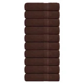 Ręczniki - vidaXL Ręczniki kąpielowe, 10 szt., brązowe, 100x150 cm, bawełna - miniaturka - grafika 1