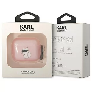 Karl Lagerfeld KLA3HNCHTCP Airpods 3 cover różowy/pink Ikonik Choupette - Akcesoria do słuchawek - miniaturka - grafika 3