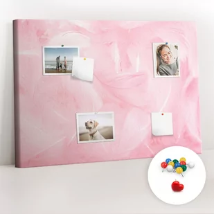Organizer, Tablica korkowa 100x70 cm + Kolorowe Pinezki - Pióra abstrakcja - Tablice i flipcharty - miniaturka - grafika 1