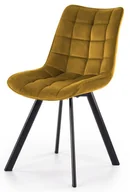 Krzesła - Komplet musztardowych tapicerowanych krzeseł 4 szt. B7-B68 - miniaturka - grafika 1