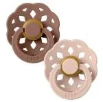 Smoczki uspokajające - Bibs Boheme 2-pack Woodchuck & Blush S kauczuk hevea - miniaturka - grafika 1