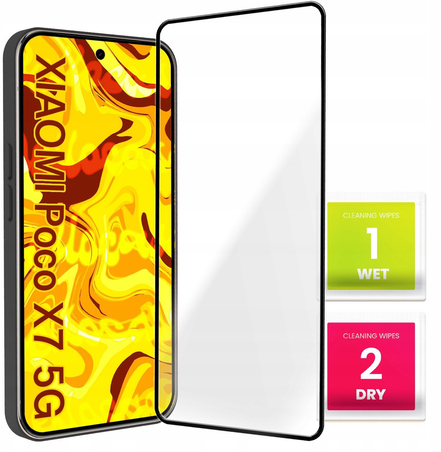 Szkło Hartowane do Xiaomi Poco X7 5G Pełne 5D, Curved, Zakrzywione, 9H