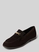 Półbuty damskie - Mokasyny skórzane z aplikacją model ‘Gimble’ - miniaturka - grafika 1