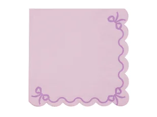 Serwetki papierowe fioletowe z falbanką - 33 cm - 12 szt. - Dekoracje i nakrycia stołu na imprezę - miniaturka - grafika 1