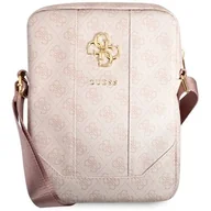 Torby na laptopy - Guess Torba GUTB10G4GFPI 10" różowa pink 4G Big Metal Logo - miniaturka - grafika 1