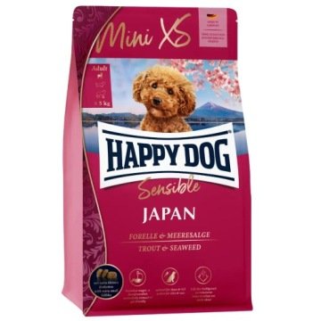 Happy Dog Mini XS Japan Pstrąg z wodorostami / Trout & Seaweed 1,3 kg