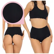 Majtki damskie - Majtki MITEX Feel Good String Maxi wysoki stan modelujące gładkie czarne M - miniaturka - grafika 1