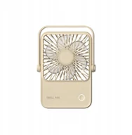 Wentylatory - Wentylator / wiatrak biurkowy z regulowaną podstawką HX-122 beżowy - miniaturka - grafika 1