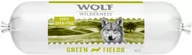 Mokra karma dla psów - Wolf of Wilderness Adult, 6 x 400 g, kiełbaski - Green Fields, jagnięcina - miniaturka - grafika 1