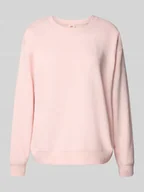 Bluzy damskie - Bluza z wyhaftowanym logo i okrągłym dekoltem - miniaturka - grafika 1