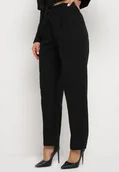 Spodnie damskie - Czarne Luźne Spodnie Garniturowe z Kieszeniami Vireal - miniaturka - grafika 1