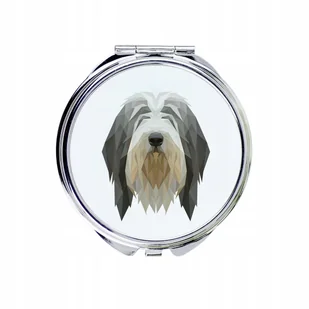 Bearded Collie Lusterko składane Pies geometryczny - Lusterka do makijażu - miniaturka - grafika 1