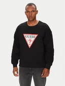 Bluzy męskie - Guess Jeans Bluza M4YQ21 K9V31 Czarny Oversize - miniaturka - grafika 1