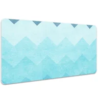 Podkładki na biurko - Podkładka na biurko Niebieskie zygzaki 100x50 cm, Dywanomat - miniaturka - grafika 1