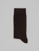 Skarpetki męskie - skarpety długie punto brązowe - miniaturka - grafika 1