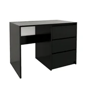Biurka - Nowoczesne Biurko 3 Szuflady CzarnyBezuchwytowe Fronty 96.2X75X50 Cm - miniaturka - grafika 1