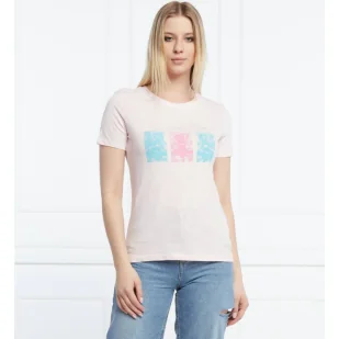 GUESS T-shirt ALISSIA | Regular Fit - Koszulki i topy damskie - miniaturka - grafika 1