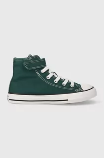 Buty dla dziewczynek - Converse trampki dziecięce kolor zielony - grafika 1