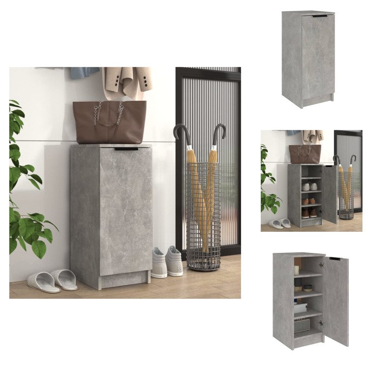 vidaXL Stojak na buty betonowy szary 30x35x70 cm materiał drewnopochodny - Stojaki i szafki na buty