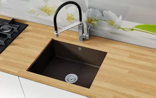 Exclusive Of Style Zlew Podblatowy Desk Brązowy Nakrapiany - Zlewozmywaki - miniaturka - grafika 1