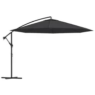 Parasole ogrodowe - Wiszący czarny ogrodowy parasol D4-R32 - miniaturka - grafika 1