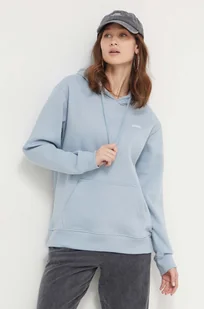 Vans bluza damska kolor niebieski z kapturem gładka - Bluzy damskie - miniaturka - grafika 1