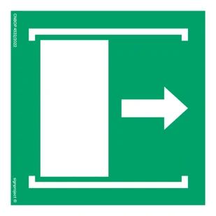 AE033 PRZESUNĄĆ W PRAWO ABY OTWORZYĆ, KS - FOLIA PODŁOGOWA FOTOLUMINESCENCYJNA; (350X350MM) - Systemy ekspozycyjne i znaki informacyjne - miniaturka - grafika 1