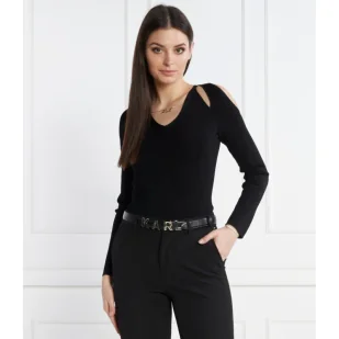 Karl Lagerfeld Sweter | Slim Fit - Swetry damskie - miniaturka - grafika 1