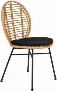 Krzesło rattan syntetyczny K472 na czarnych nogach - Krzesła - miniaturka - grafika 2