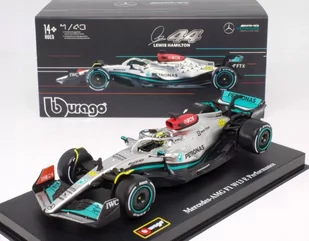 Bolid F1 Mercedes W13 Hamilton KASK BBurago 1:43 - Samochody i pojazdy dla dzieci - miniaturka - grafika 1