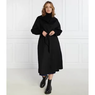 Armani Exchange Wełniany płaszcz - Płaszcze damskie - miniaturka - grafika 1