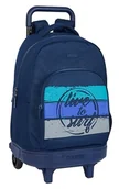 Plecaki - Safta SURF duży plecak na kółkach, kompaktowy, zdejmowany, idealny dla dzieci w różnym wieku, wygodny i wszechstronny, jakość i wytrzymałość, 33 x 22 x 45 cm, kolor, Granatowy, Estándar, zwykły - miniaturka - grafika 1