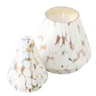 Świece - Szklana świeca w kształcie choinki DOTTI, wys. 17,5 cm - miniaturka - grafika 1