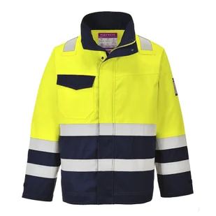 Portwest MV25 Kurtka Ostrzegawcza, Dwukolorowa Modaflame, Żółty/Granatowy, M Rozmiar - Odzież motocyklowa - miniaturka - grafika 1