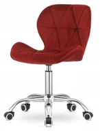 Fotele i krzesła biurowe - Krzesło obrotowe tapicerowane welurowe VASTO OFFICE VELVET BURGUNDY - miniaturka - grafika 1