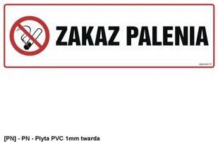 SIGNPROJECT NC013 - Zakaz palenia 900x300 - Tablice BHP - miniaturka - grafika 1