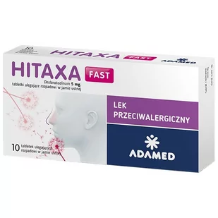 Hitaxa Fast 5mg x10 tabletek rozpuszczalnych w jamie ustnej - Leki na alergię - miniaturka - grafika 1