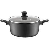 Garnki - Ambition ONYKS GARNEK 6,7 L Z POKRYWKĄ 28 CM POWŁOKA QUALUM BASIC STONE INDUKCJA SZARY GRANIT 84507 - miniaturka - grafika 1