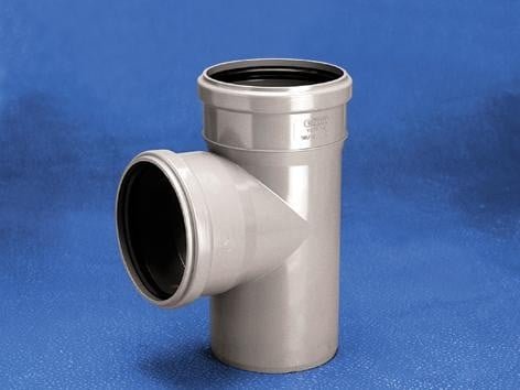 Wavin Trójnik sanitarny HT 75x75x50mm 88° popielaty 3060421818