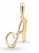 Wisiorki - ZŁOTA MODNA ZAWIESZKA LITERKA A 333 - miniaturka - grafika 1