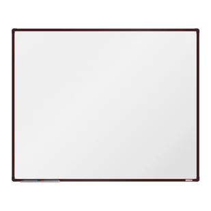 boardOK Biała magnetyczna tablica boardOK, 150 x 120 cm, brązowa rama VOK150120-1500 - Tablice i flipcharty - miniaturka - grafika 1