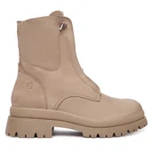 Botki damskie - Trapery Tamaris 1-25253-45 Beżowy - miniaturka - grafika 1