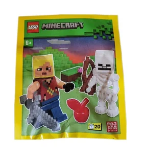 LEGO Minecraft Zestaw - Hero with Skeleton 662409 polybag klocki - Klocki - miniaturka - grafika 1