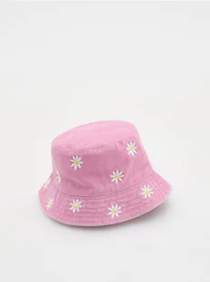 Reserved - Kapelusz bucket hat z haftem - różowy - Moda i Uroda OUTLET - miniaturka - grafika 1