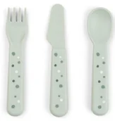 Sztućce dla dzieci - Sztućce Dla Dzieci Foodie Happy Dots Green Done By Deer - miniaturka - grafika 1