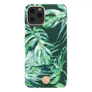 Kingxbar Blossom etui ozdobione oryginalnymi Kryształami Swarovskiego iPhone 11 Pro Max wielokolorowy (Leaf) - Etui i futerały do telefonów - miniaturka - grafika 1